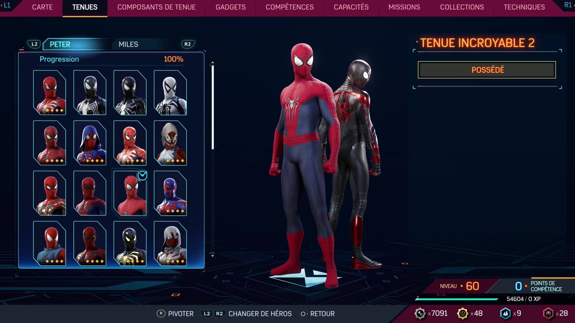 Liste des costumes de peter - guide marvel's spider-man 2