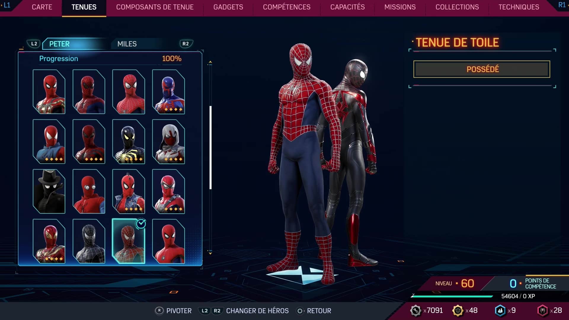 Liste des costumes de peter - guide marvel's spider-man 2