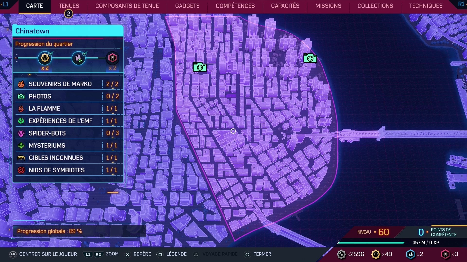 Emplacement des photos - guide marvel's spider-man 2