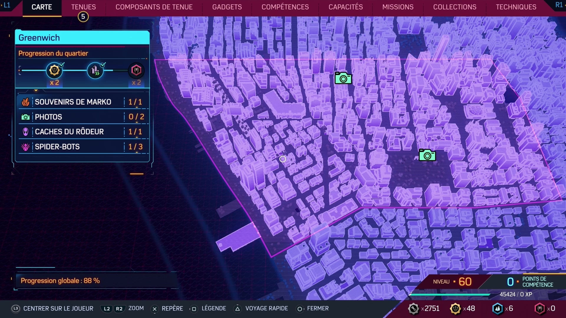 Emplacement des photos - guide marvel's spider-man 2