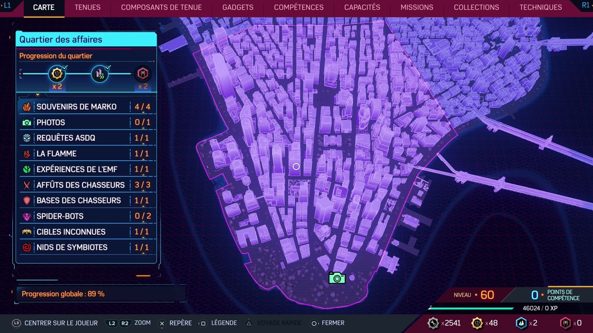 Emplacement des photos - guide marvel's spider-man 2