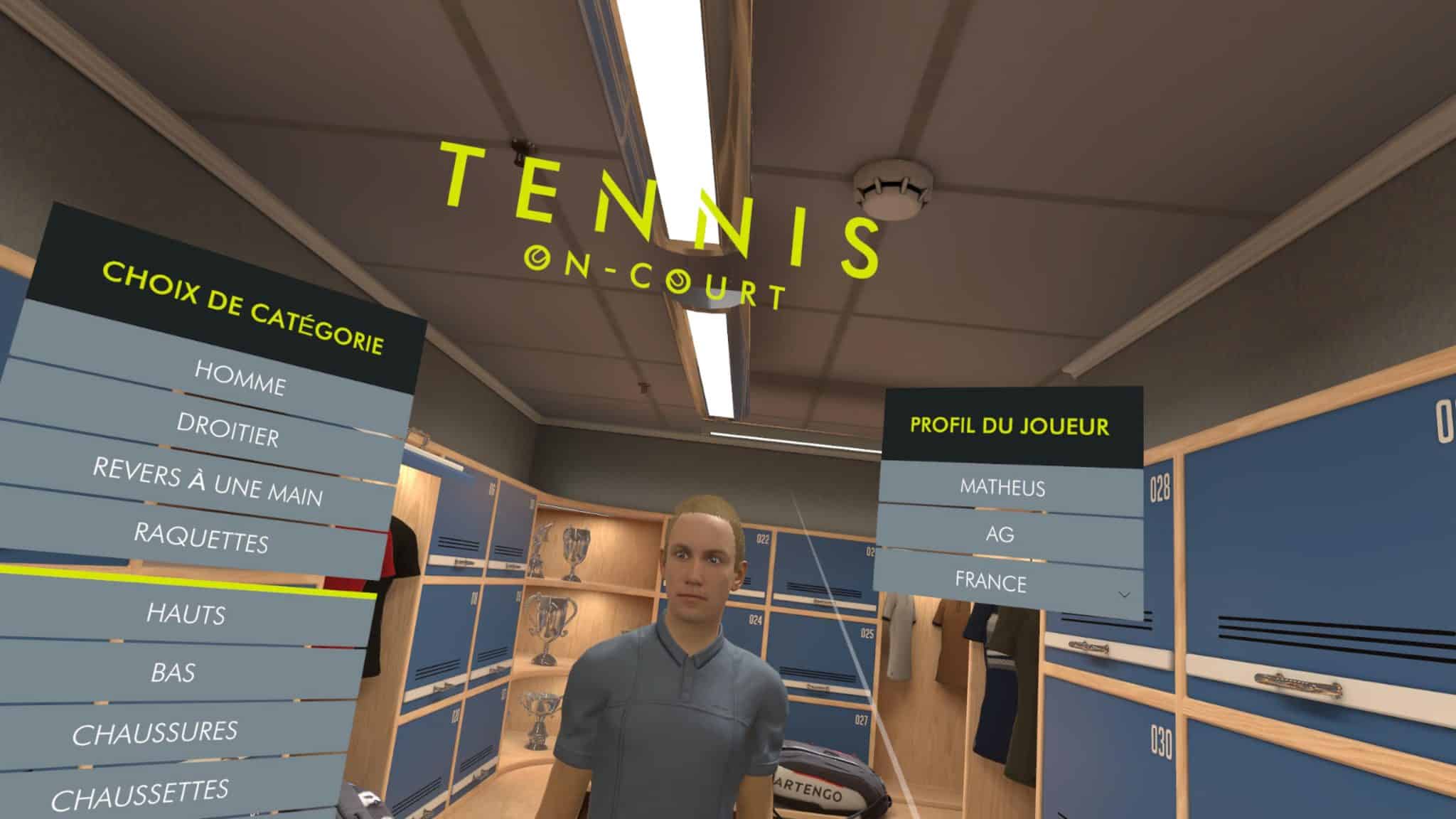 Test Tennis On-Court - Un jeu de tennis arcade/simulation en VR à l