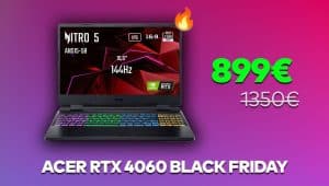 Image d'illustration pour l'article : Ce PC Portable Gamer Acer doté d’une NVIDIA RTX 4060 passe à moins de 900€ pendant le Black Friday