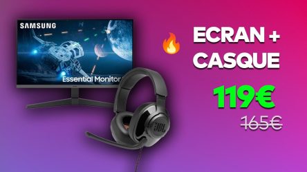 Image d'illustration pour l'article : Un écran PC Samsung 24 pouces IPS avec un casque gamer JBL offert à seulement 119,99 €