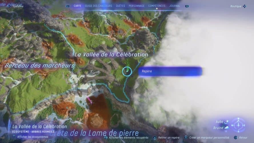 Localisation des Collecteurs de données Avatar Frontiers of Pandora