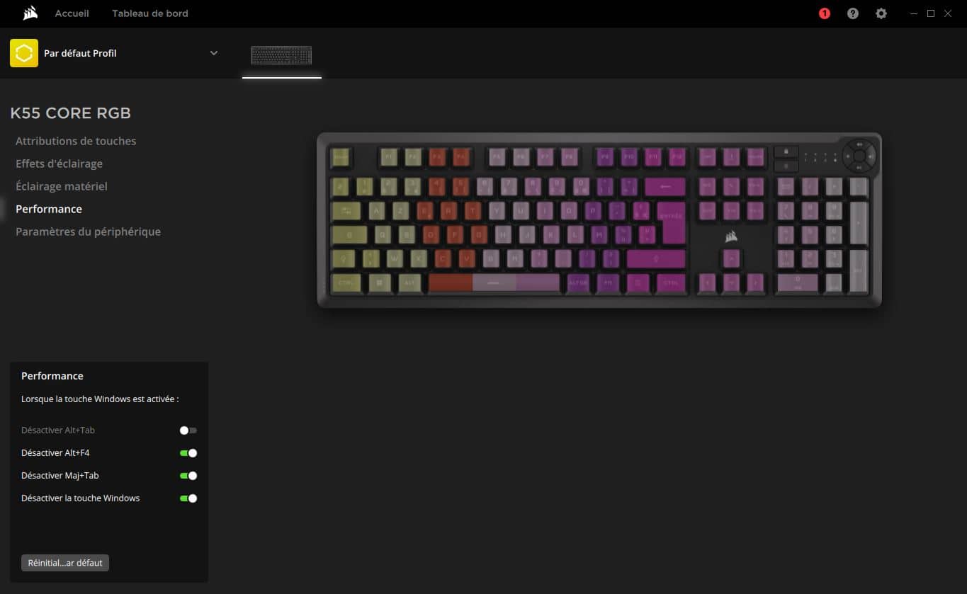 Corsair K55 : Test du clavier gamer RGB
