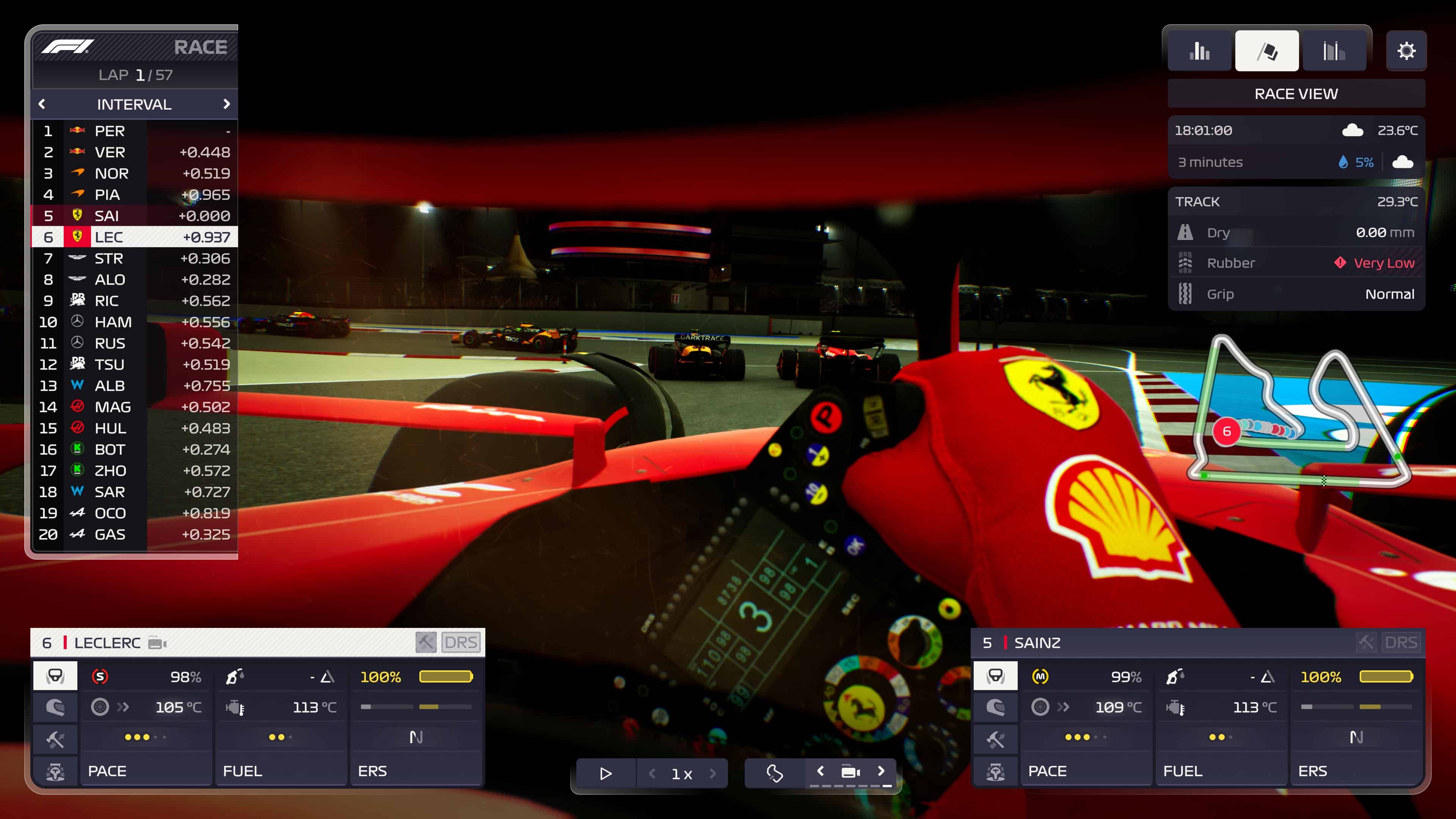 F1m24 raceshot night visor leclerc 2 5