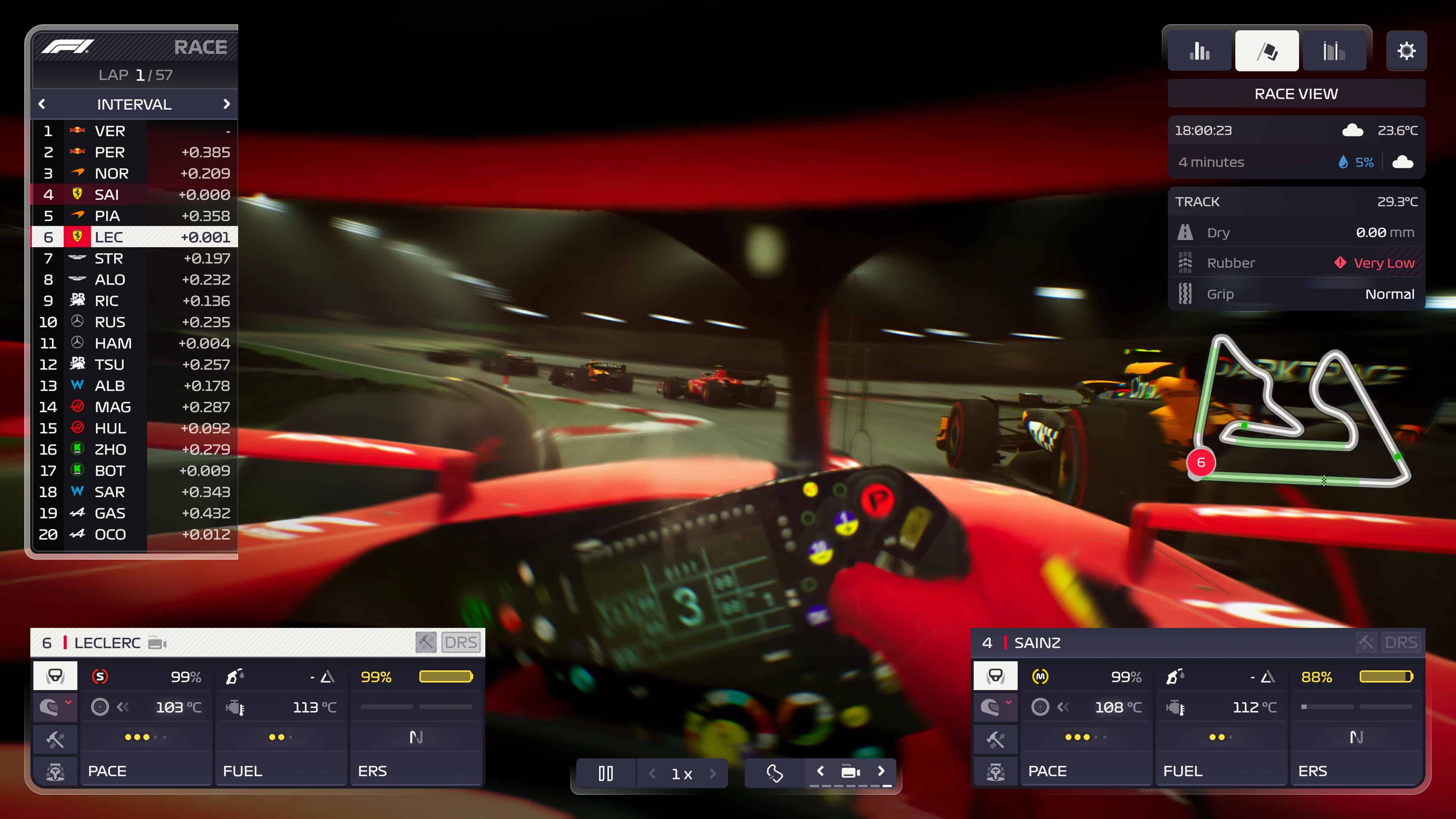 F1m24 raceshot night visor leclerc 1