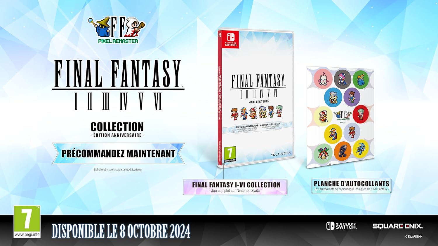 Final fantasy pixel remaster collection anniversaire switch 1