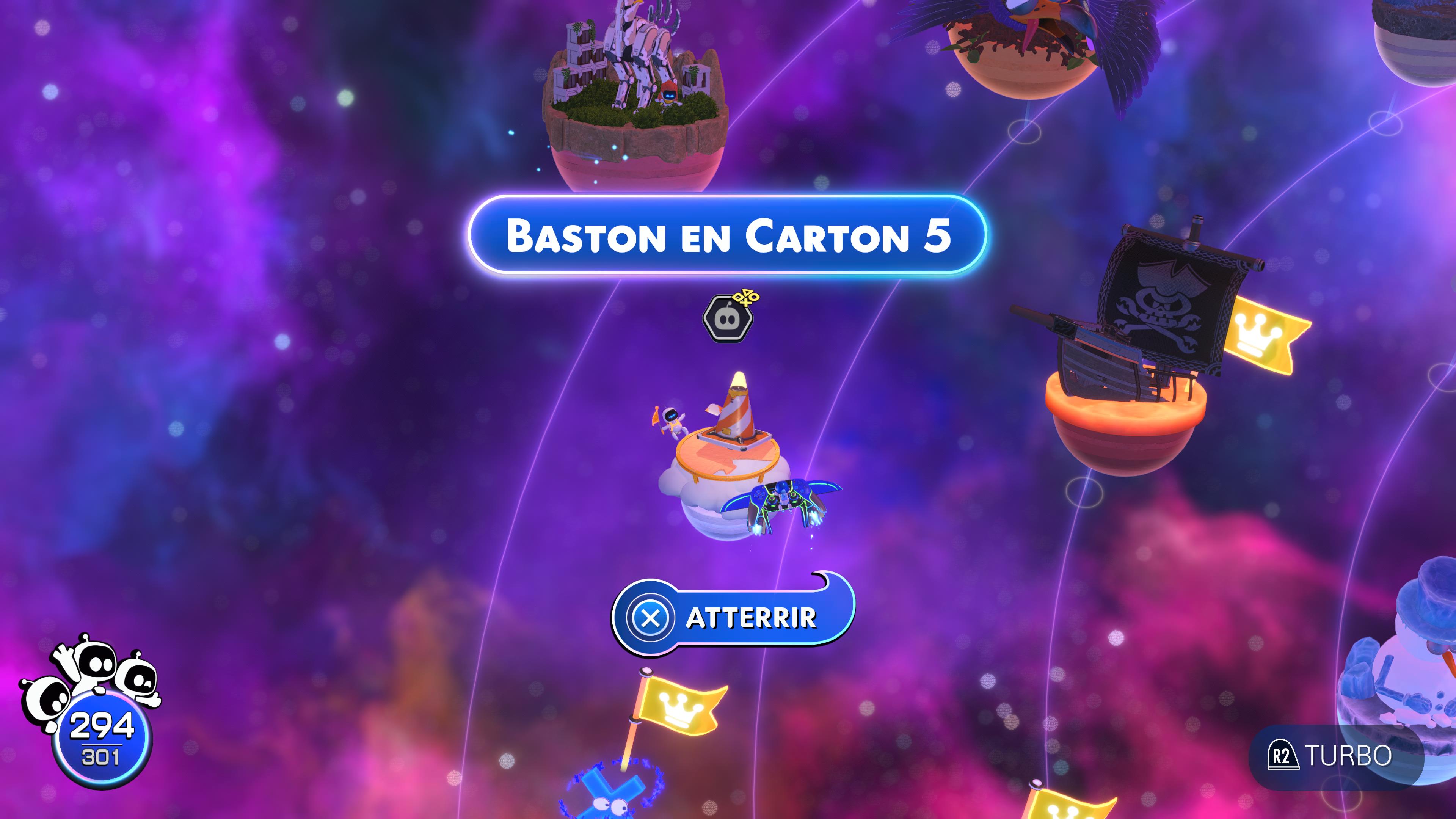 Astro bot baston en carton cinq 201