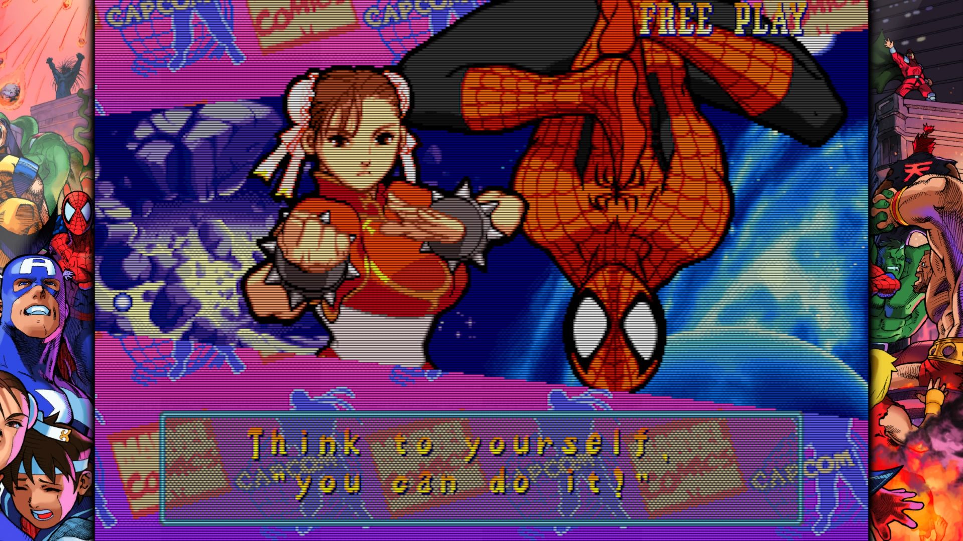 Marvel vs. Capcom fighting collection chun li spidey