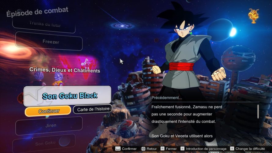 Image d\'illustration pour l\'article : Débloquer toutes les routes de Goku Black dans l’Episode de combat – Dragon Ball Sparking Zero