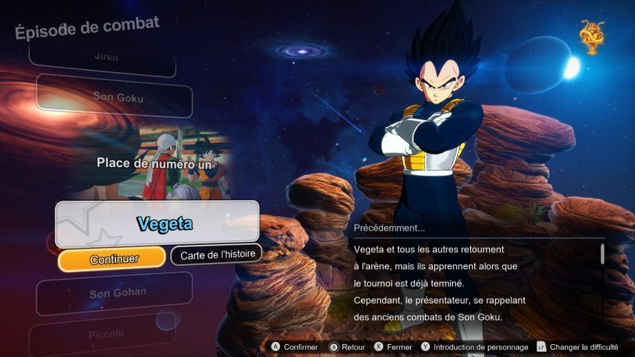 Image d\'illustration pour l\'article : Débloquer toutes les routes de Vegeta dans l’Episode de combat – Dragon Ball Sparking Zero