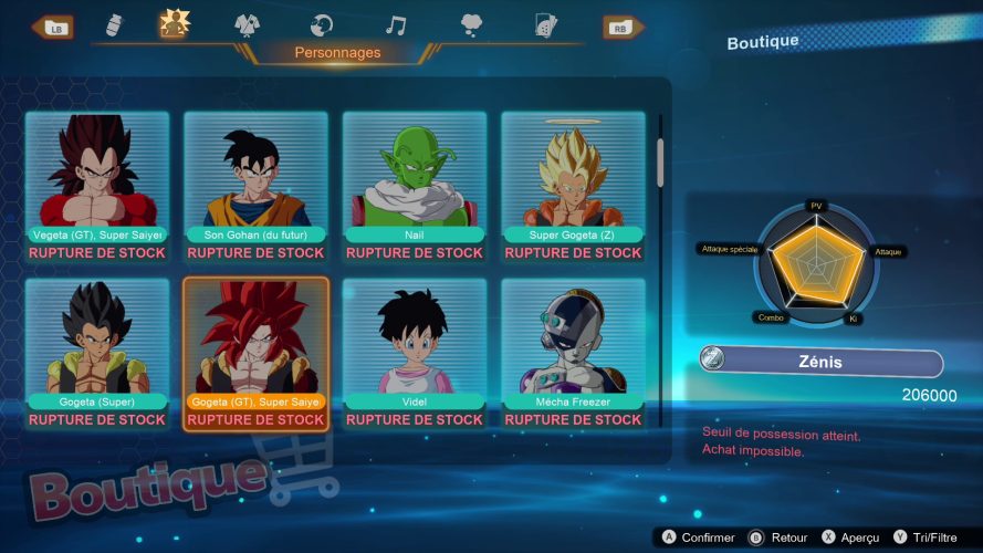 Comment débloquer tous les personnages Guide Dragon Ball Sparking Zero
