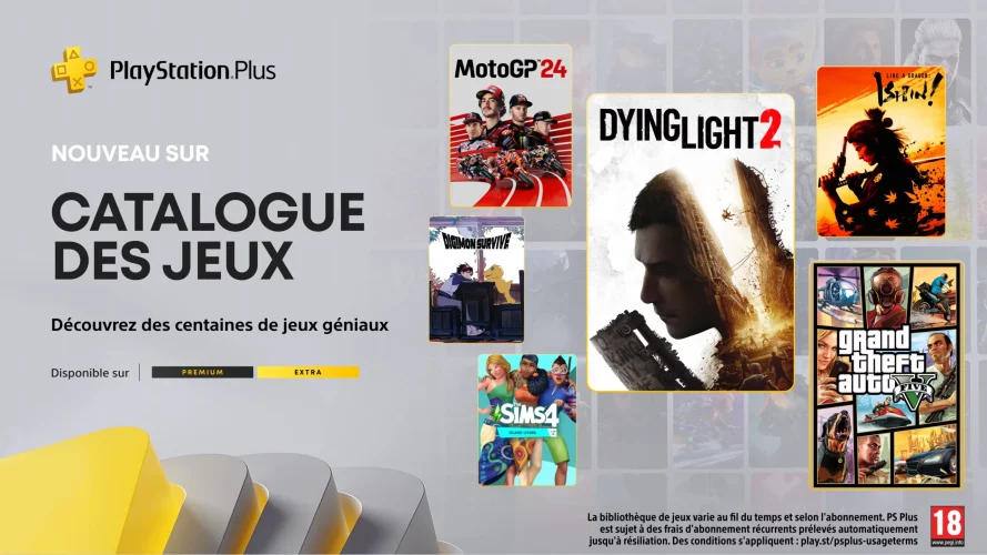 Image d\'illustration pour l\'article : PlayStation Plus Extra / Premium : Voici la liste des jeux du mois de novembre avec Dying Light 2, GTA V et bien d’autres