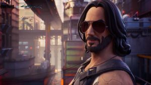 Image d'illustration pour l'article : Après Mariah Carey, c’est au tour de Keanu Reeves d’intégrer Fortnite via une collaboration avec Cyberpunk 2077