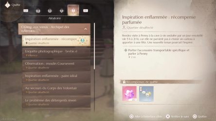 Image d'illustration pour l'article : Quel accessoire transportable pour Inspiration enflammée : récompense parfumée - Infinity Nikki