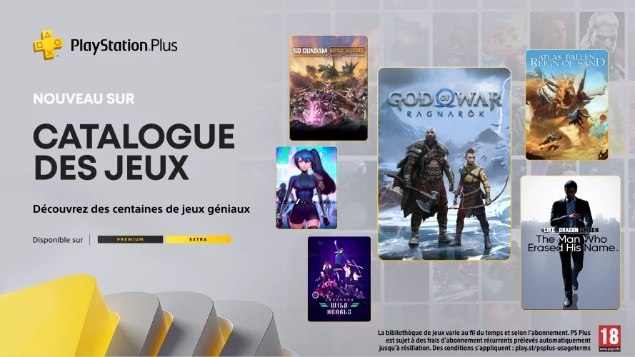 Image d\'illustration pour l\'article : PlayStation Plus Extra / Premium : Voici la liste des jeux du mois de janvier avec God of War Ragnarok