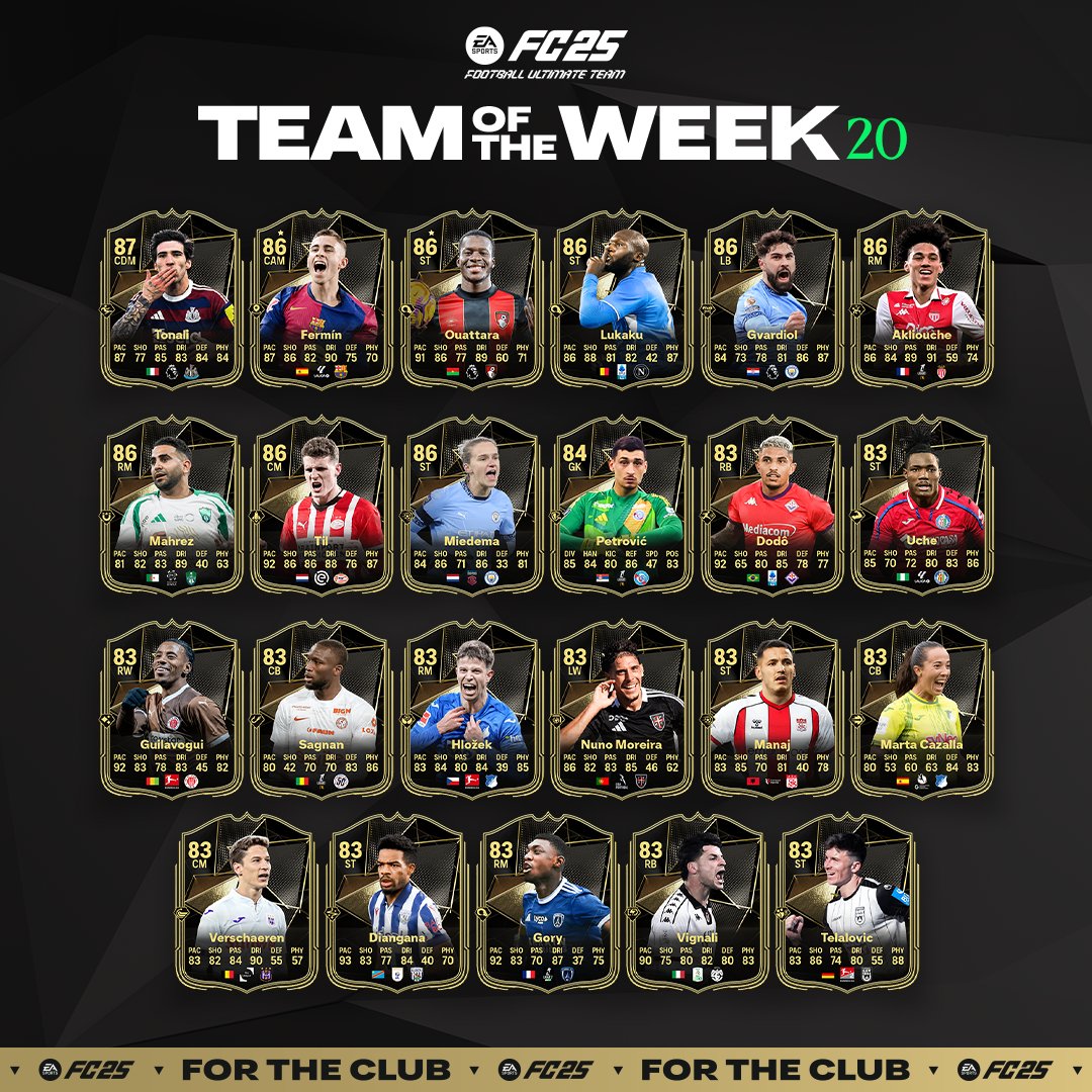 Effectif totw 20 ea sports fc 25