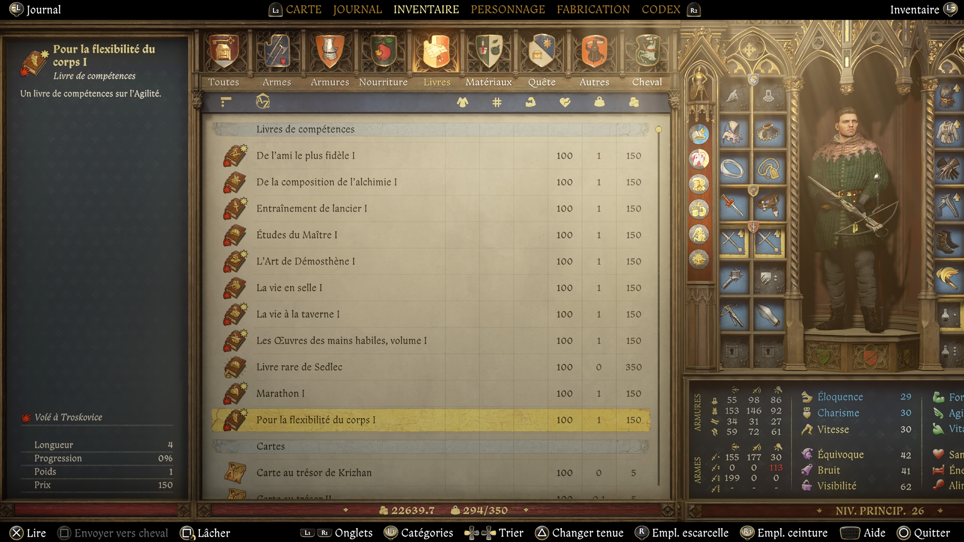 Kingdom come deliverance ii inventaire livre de competence 30 58