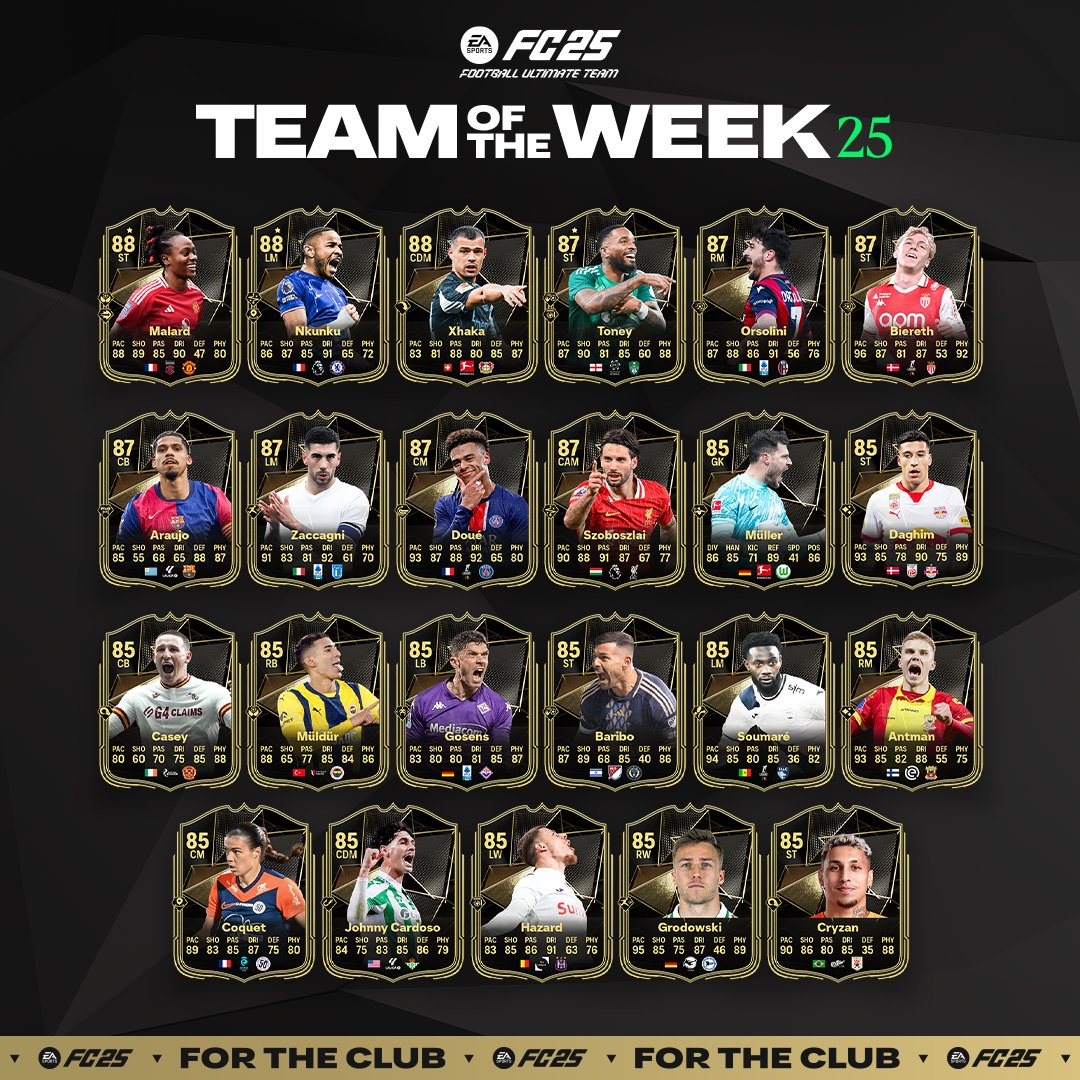 Effectif totw 25 ea sports fc 25