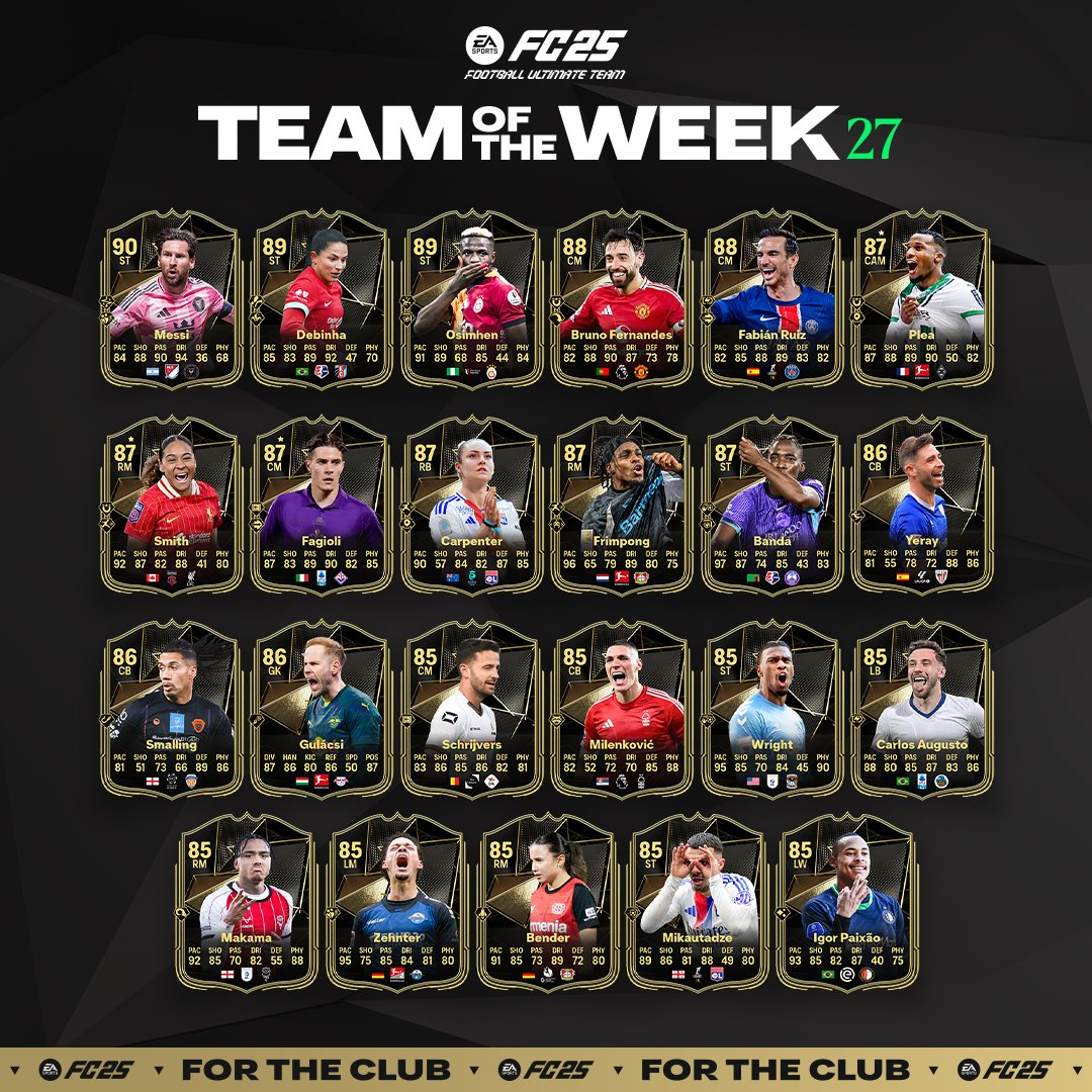 Effectif totw 27 ea sports fc 25