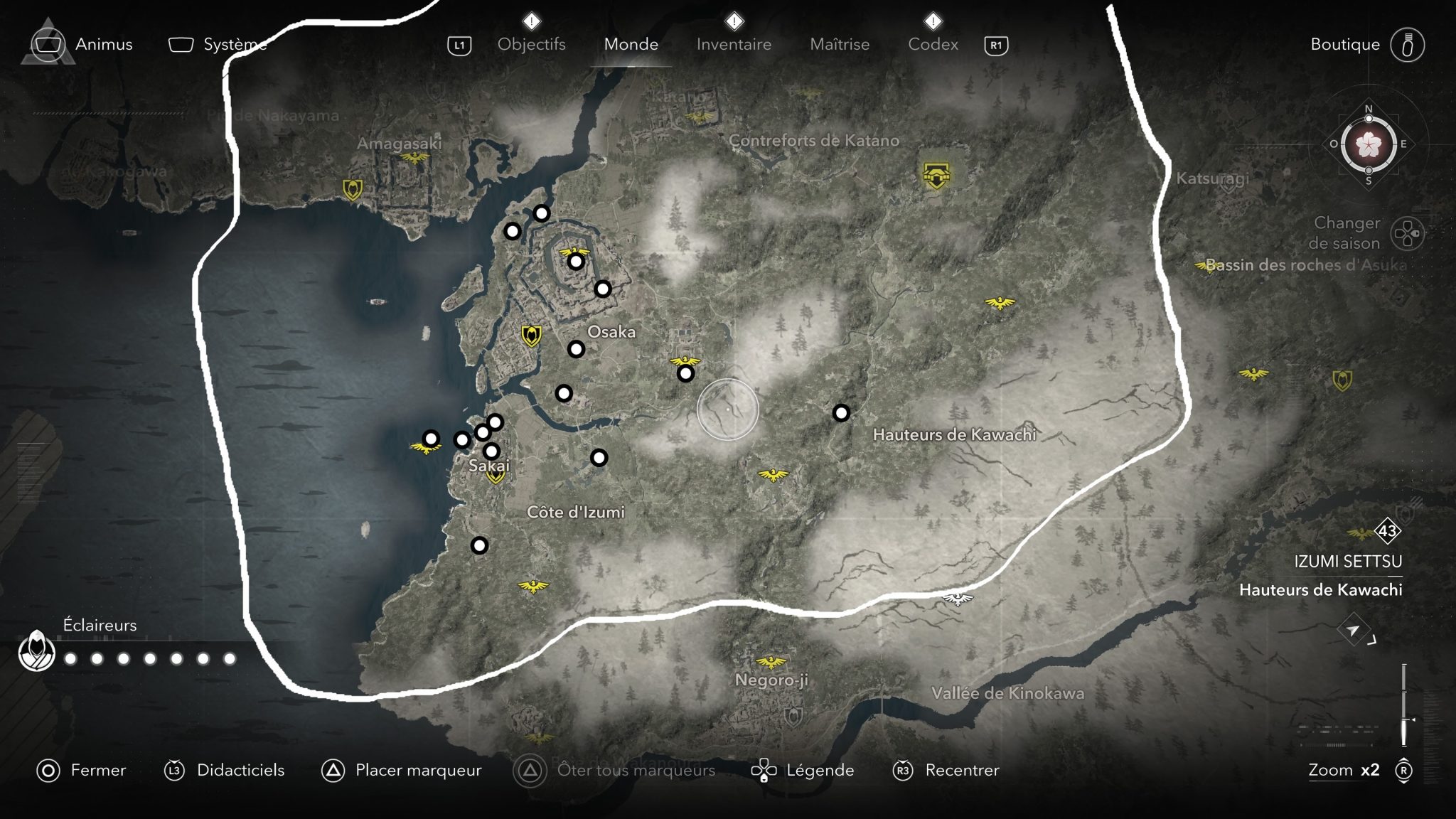 Codex Map Ac2 Entrées de Codex, où les trouver ? | Guide Assassin's Creed Shadows