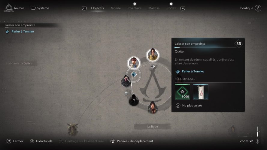 assassin's creed shadows guide laisser son empreinte
