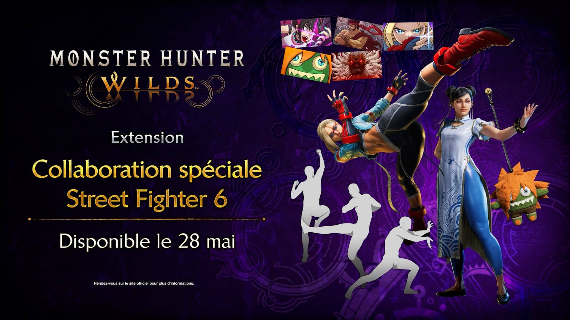 Monster hunter wilds collaboration street fighter 6 affiche 5