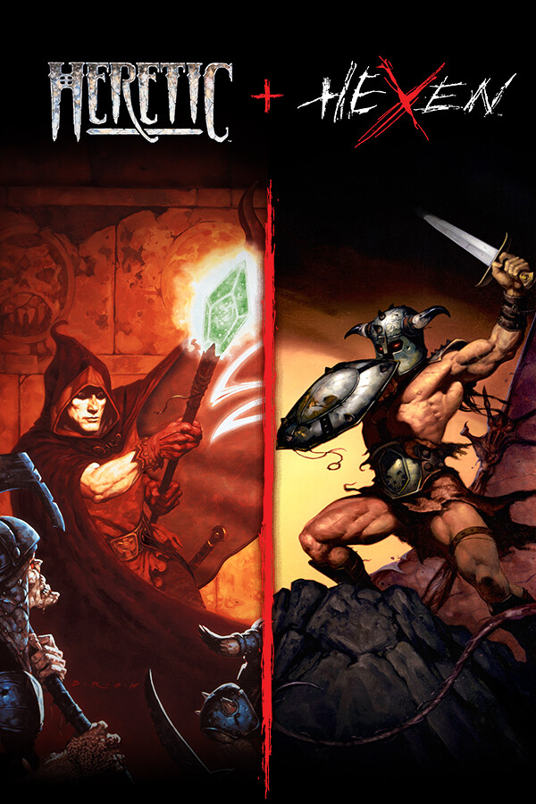 Jaquette de Heretic + Hexen