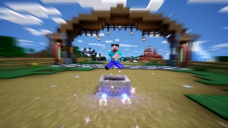 Image d\'illustration pour l\'article : Le DLC Minecraft de Sonic Racing: CrossWorlds sera disponible dès demain