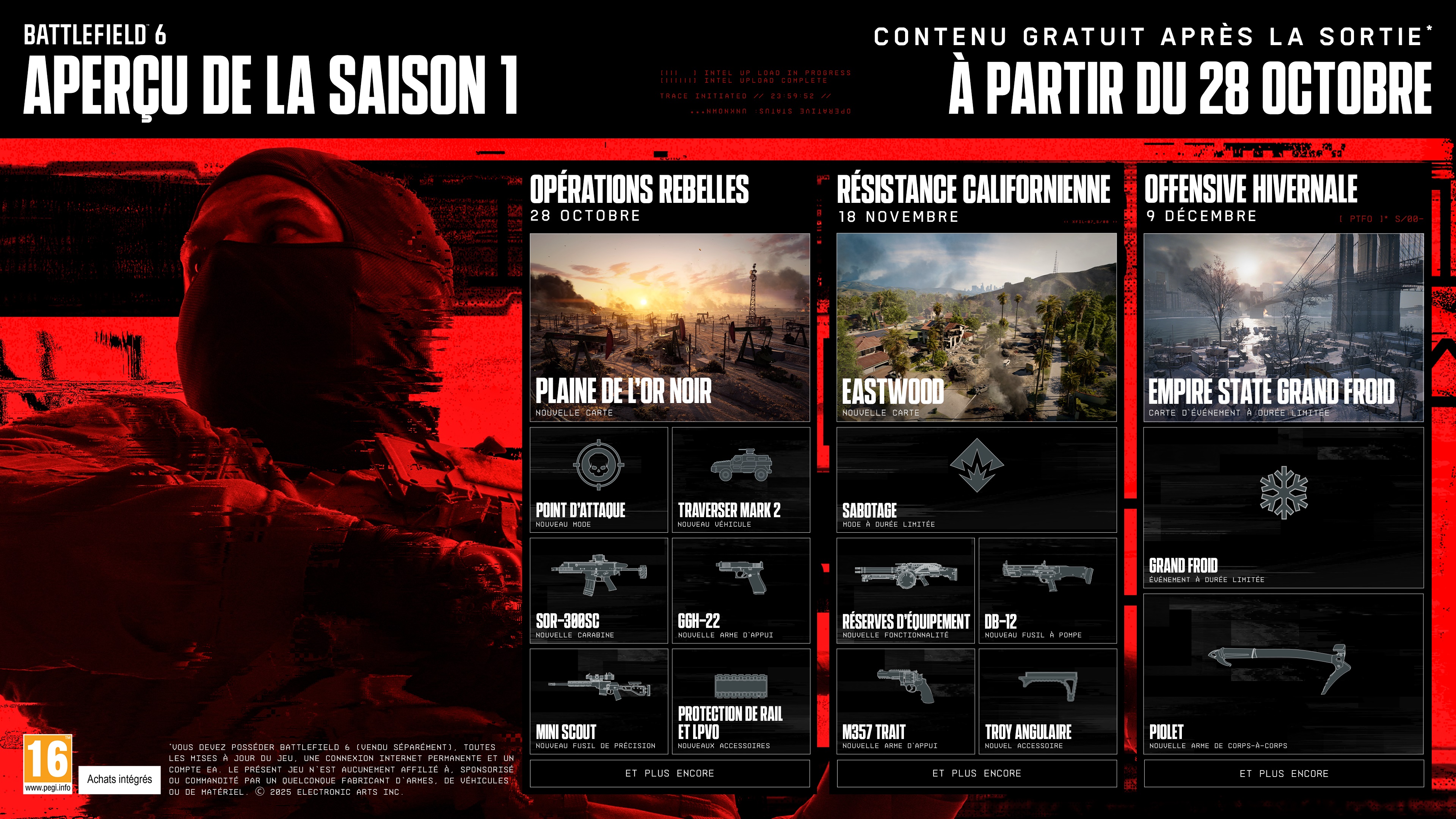 Battlefield 6 saison 1 roadmap 1