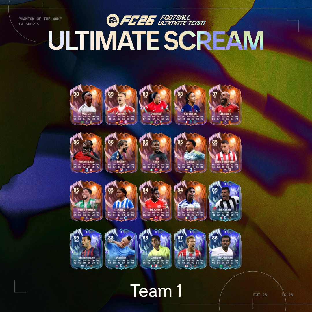 Ea sports fc 26 ultimate scream equipe 1 1 Équipe 1 ultimate scream ea sports fc 26