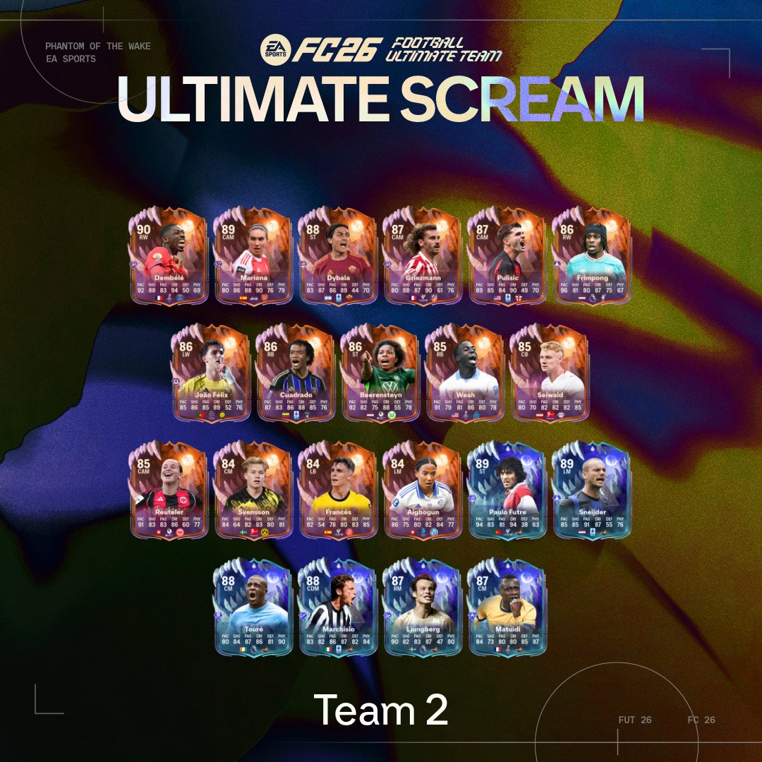 Ea sports fc 26 ultimate scream equipe 2 1 Effectif équipe 2 ultimate scream ea sports fc 26