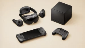 Image d'illustration pour l'article : Valve crée la surprise et dévoile sa propre console de salon, la Steam Machine, avec un nouveau casque VR et une manette