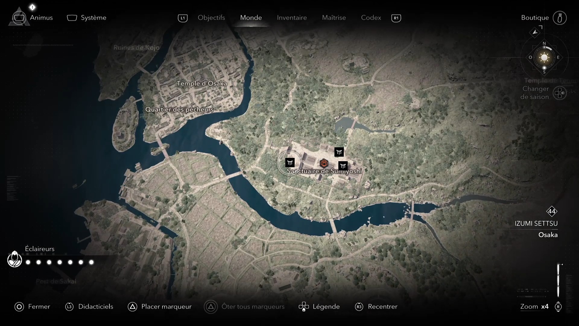 Ac shadows guide sanctuaires izumi settsu 2 3