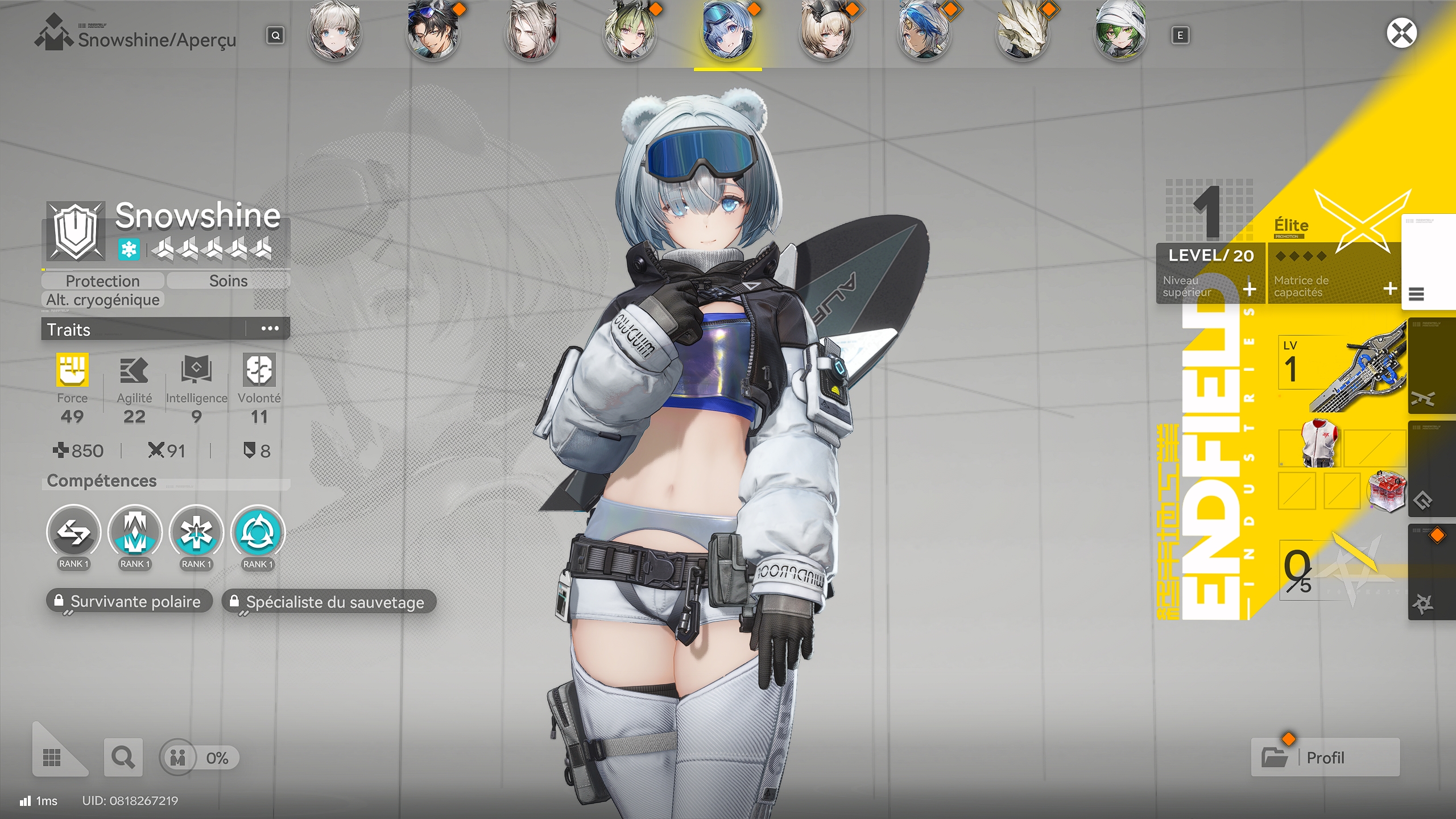 Arknights endfield snowshine