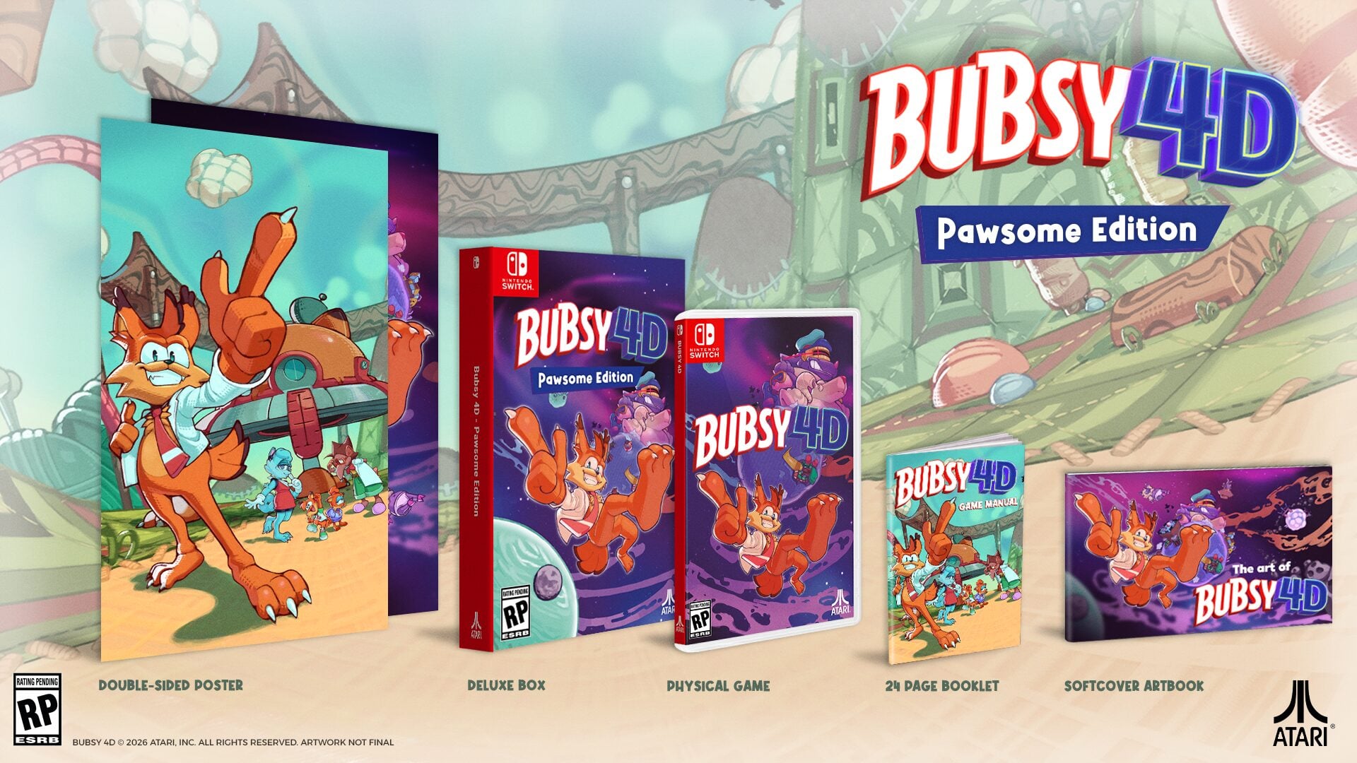 Bubsy 4d pawsome edition box art 1 Bubsy 4d pawsome edition box art 1