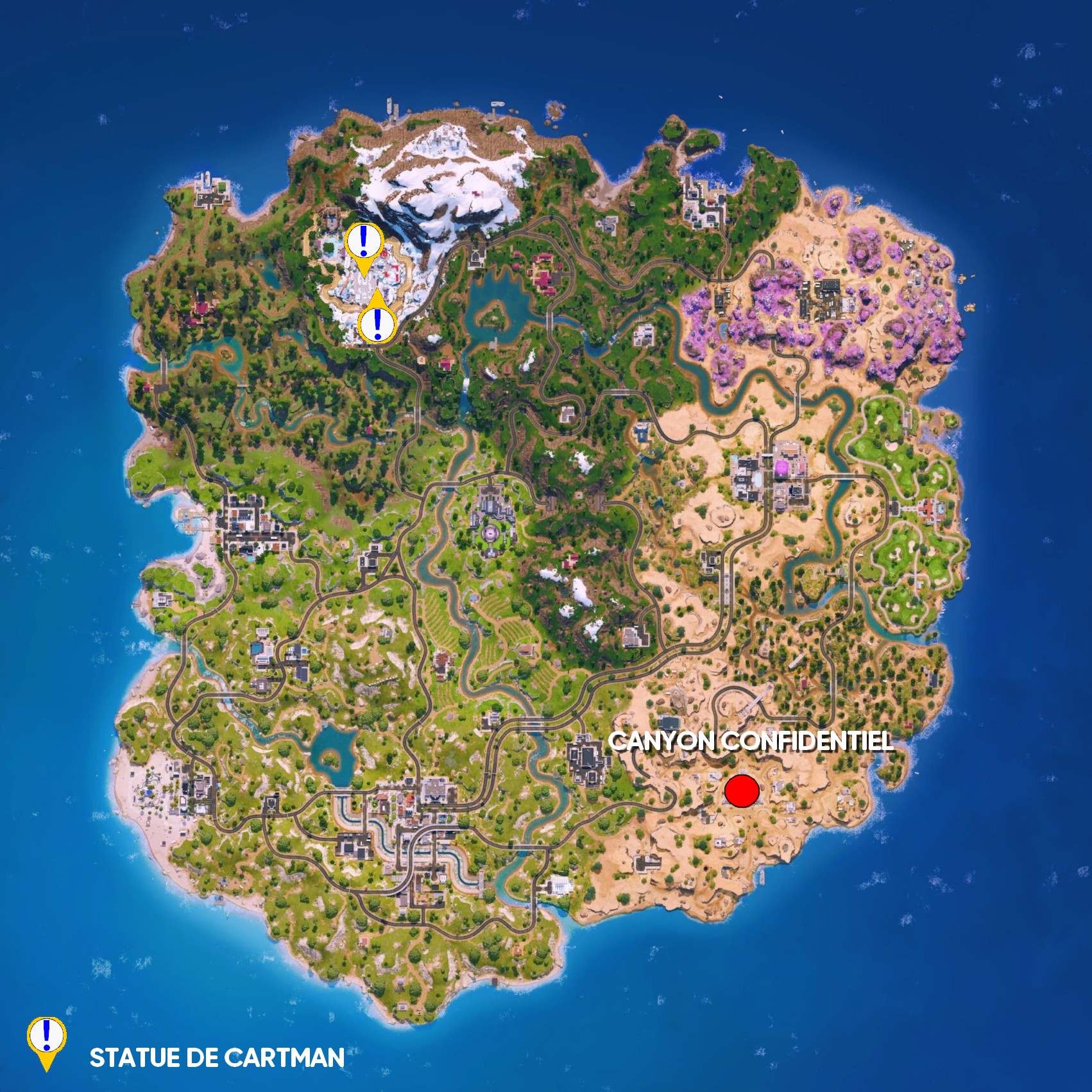 Fortnite carte chapitre sept saison 1 troisieme partie 3