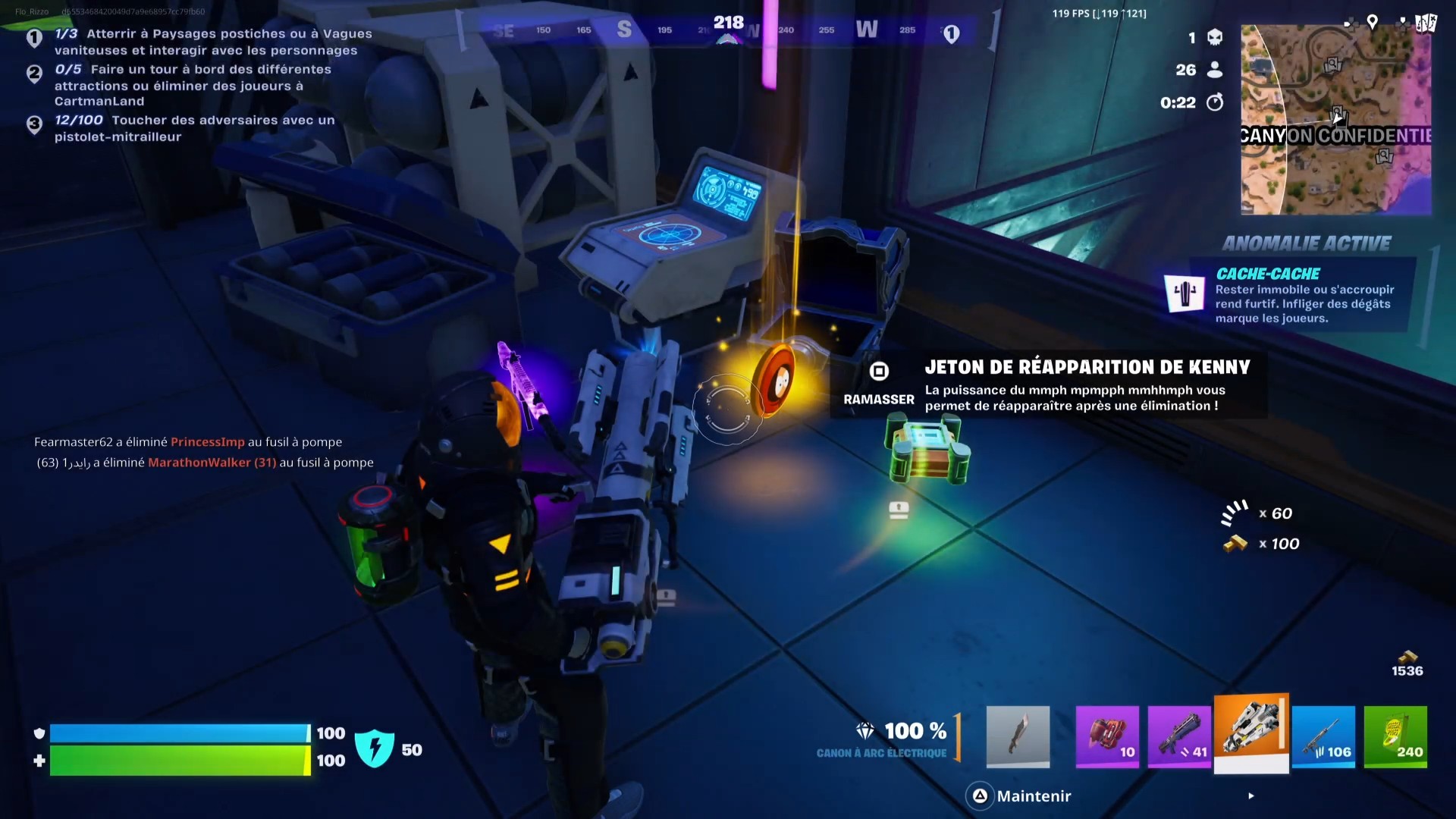 Fortnite jeton reapparition kenny 2