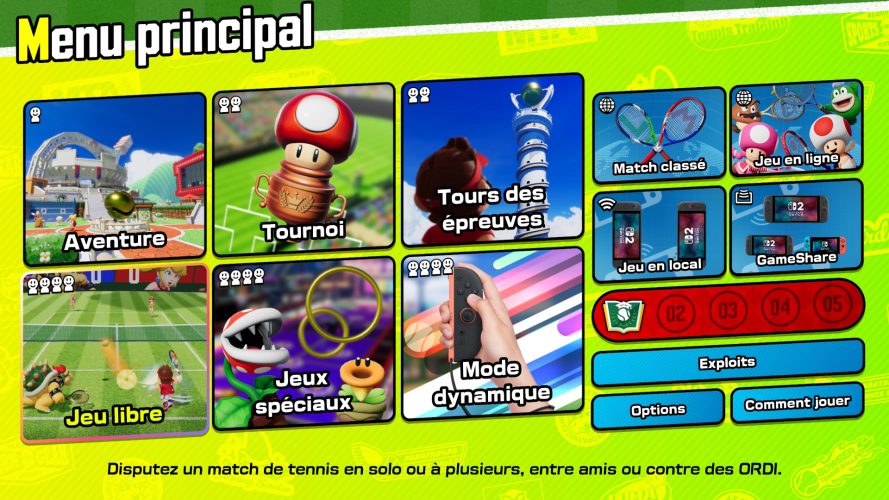 Mario tennis fever test 7 12