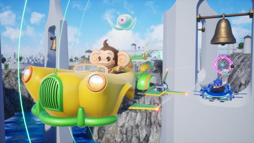 Image d\'illustration pour l\'article : Sonic Racing CrossWorld veut vous donner la banane avec un DLC Super Monkey Ball gratuit, disponible dès maintenant
