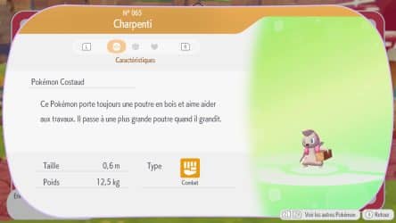 Image d'illustration pour l'article : Charpenti - Pokémon Pokopia