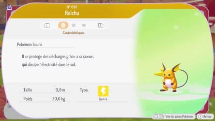 Image d'illustration pour l'article : Raichu - Pokémon Pokopia