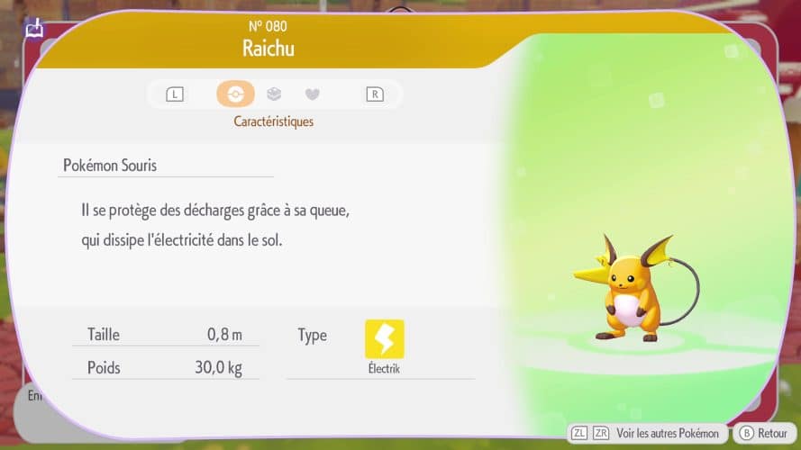 Image d\'illustration pour l\'article : Raichu – Pokémon Pokopia