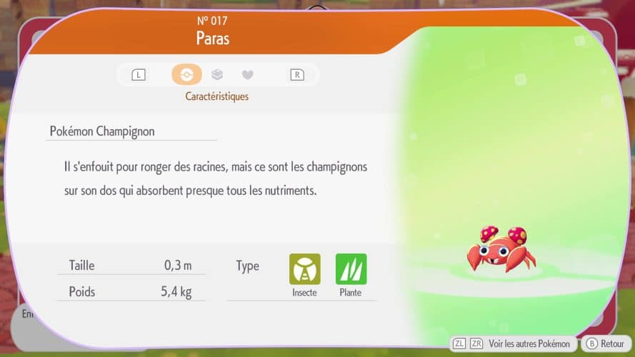 Image d\'illustration pour l\'article : Paras – Pokémon Pokopia