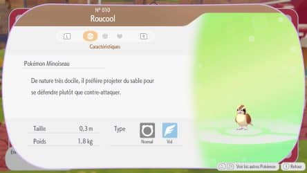 Image d'illustration pour l'article : Roucool - Pokémon Pokopia