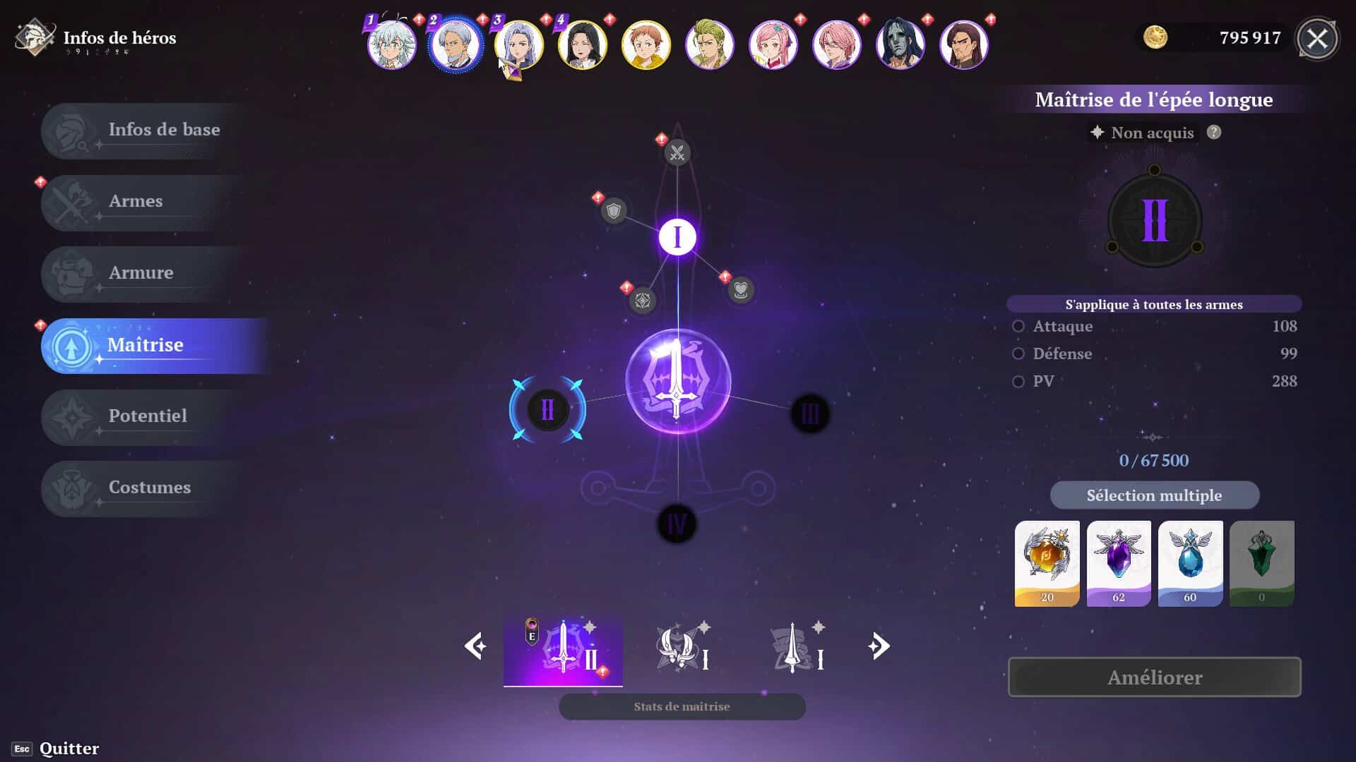 Seven deadly sins origin maitrise equipement 1 10