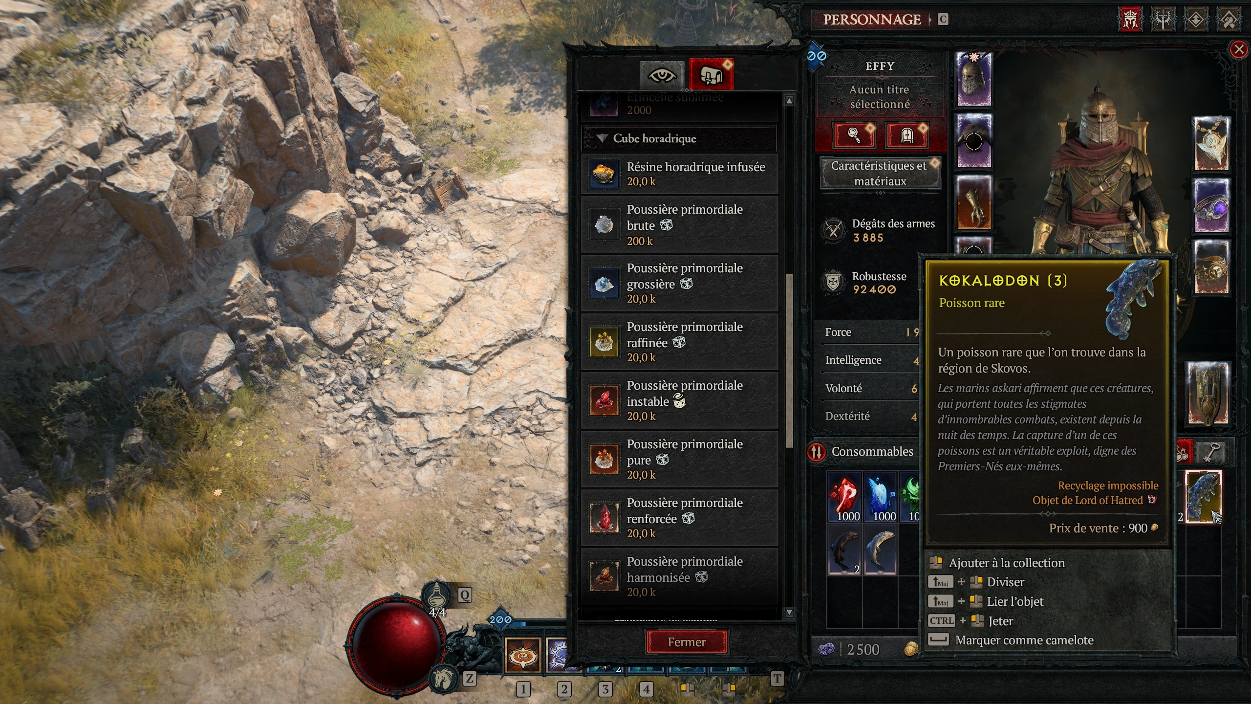 Ajouter un poisson à la collection de diablo 4