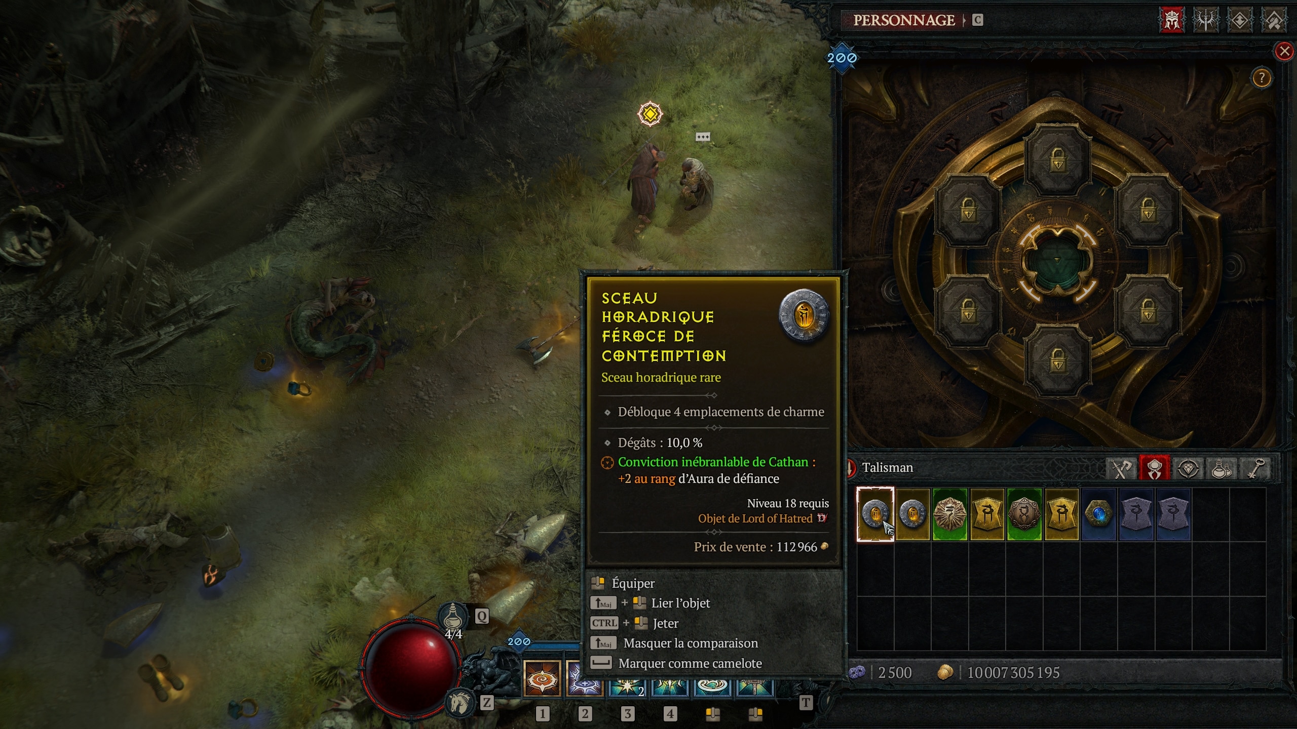 Le talisman dans diablo 4